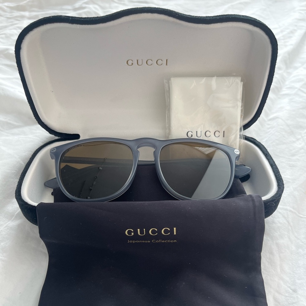gucci gray/blue sunglasses